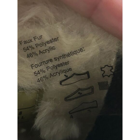 DR MARTENS 2976 leonore leather fur ankle Chelsea boots booties shoes sz 7 new - Picture 3 of 8